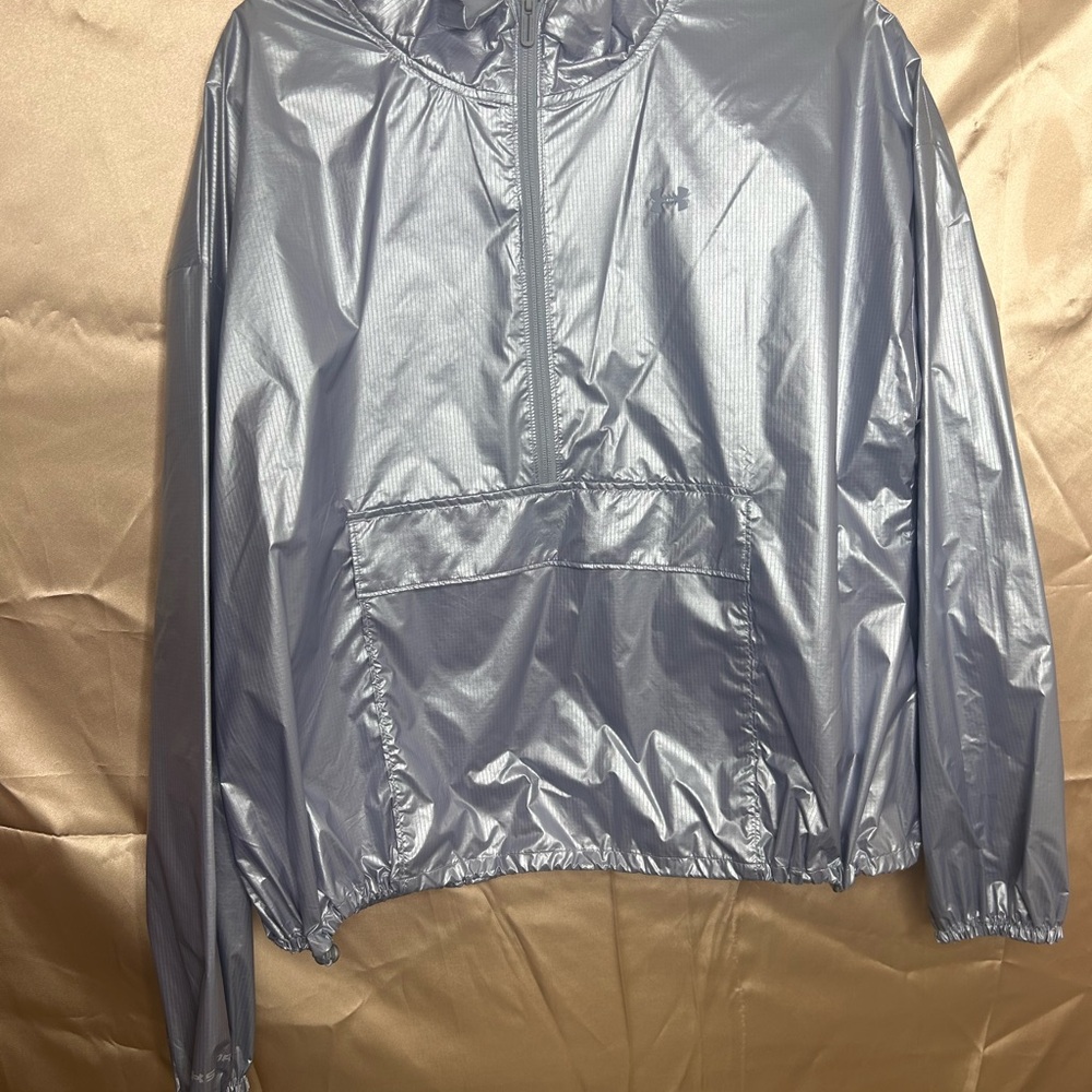 Under Armor Metallic Silver Windbreaker Jacket